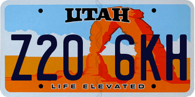 UT license plate Z206KH