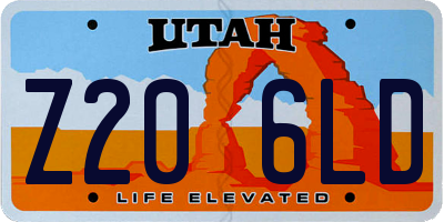 UT license plate Z206LD