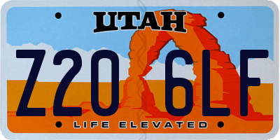 UT license plate Z206LF