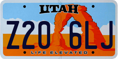 UT license plate Z206LJ