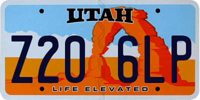 UT license plate Z206LP