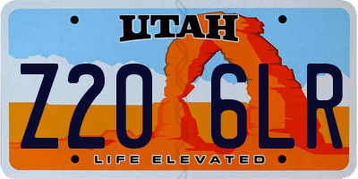 UT license plate Z206LR