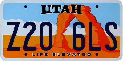 UT license plate Z206LS