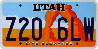 UT license plate Z206LW