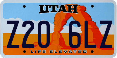 UT license plate Z206LZ