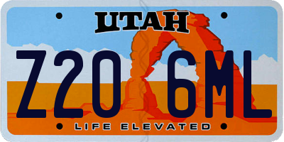 UT license plate Z206ML