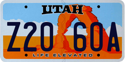 UT license plate Z206OA