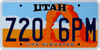 UT license plate Z206PM