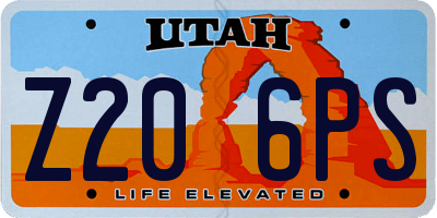 UT license plate Z206PS