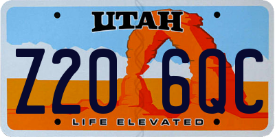 UT license plate Z206QC