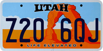 UT license plate Z206QJ