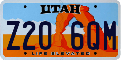 UT license plate Z206QM