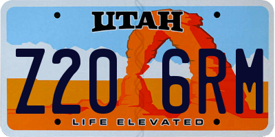 UT license plate Z206RM