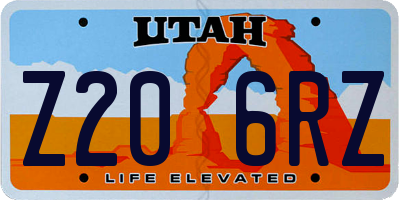 UT license plate Z206RZ