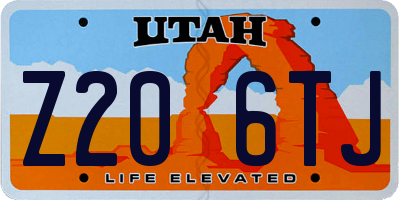 UT license plate Z206TJ