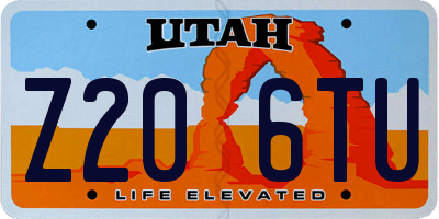 UT license plate Z206TU