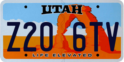 UT license plate Z206TV