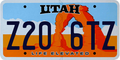UT license plate Z206TZ
