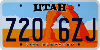 UT license plate Z206ZJ