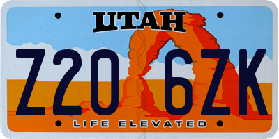 UT license plate Z206ZK