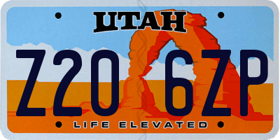 UT license plate Z206ZP