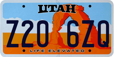 UT license plate Z206ZQ