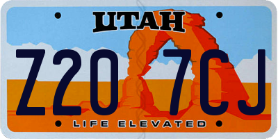 UT license plate Z207CJ