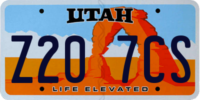 UT license plate Z207CS