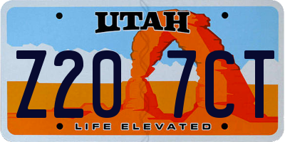 UT license plate Z207CT