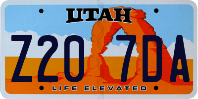 UT license plate Z207DA