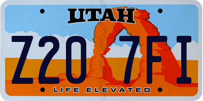 UT license plate Z207FI