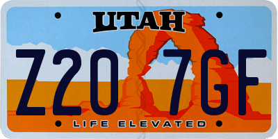 UT license plate Z207GF