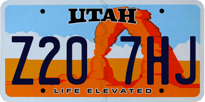 UT license plate Z207HJ