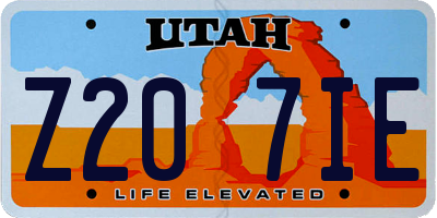 UT license plate Z207IE