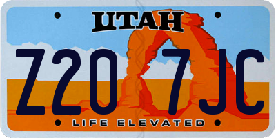 UT license plate Z207JC