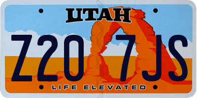 UT license plate Z207JS