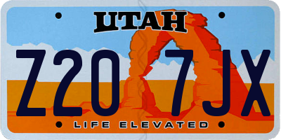 UT license plate Z207JX
