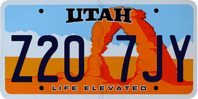 UT license plate Z207JY
