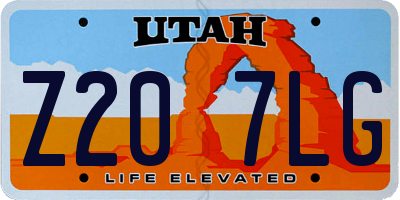 UT license plate Z207LG