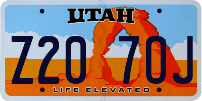 UT license plate Z207OJ