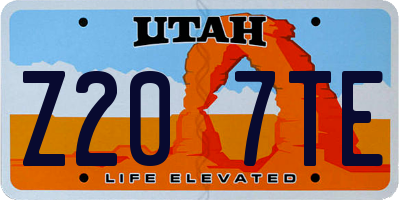UT license plate Z207TE