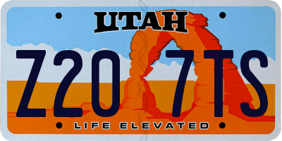 UT license plate Z207TS