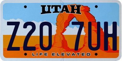 UT license plate Z207UH