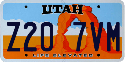 UT license plate Z207VM