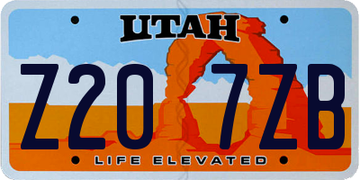 UT license plate Z207ZB