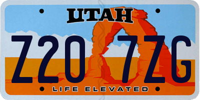 UT license plate Z207ZG