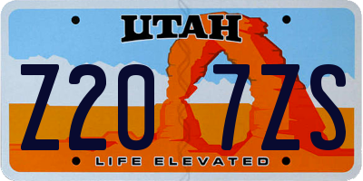 UT license plate Z207ZS