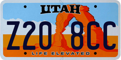 UT license plate Z208CC