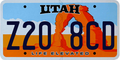 UT license plate Z208CD