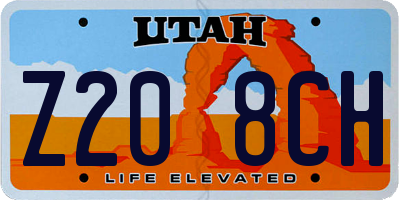 UT license plate Z208CH